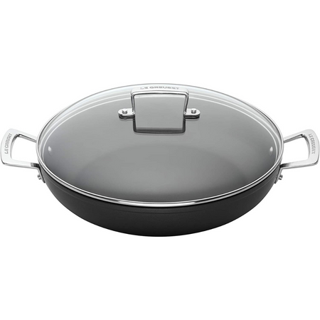 Toughened Non-Stick Shallow Casserole with Glass Lid