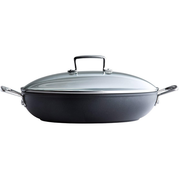 Toughened Non-Stick Shallow Casserole with Glass Lid