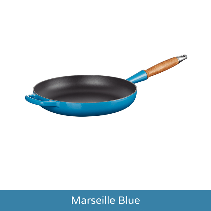 Cast Iron Frying Pan with Wooden Handle 28cm