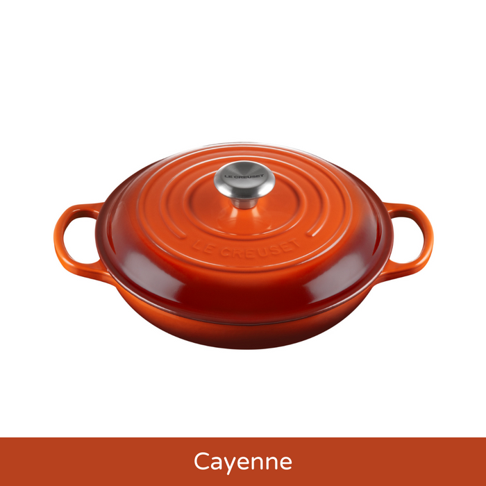 26cm Shallow Cast Iron Casserole/2.2 litres/Serves 2 people