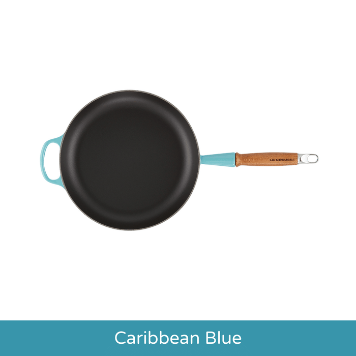 Cast Iron Frying Pan with Wooden Handle 28cm