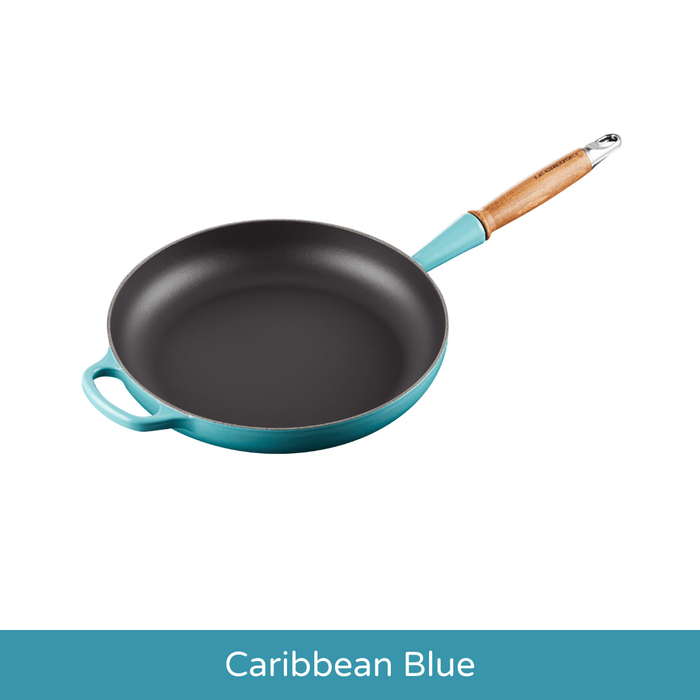 Cast Iron Frying Pan with Wooden Handle 28cm