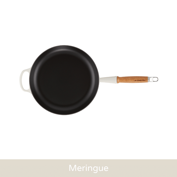 Cast Iron Frying Pan with Wooden Handle 28cm