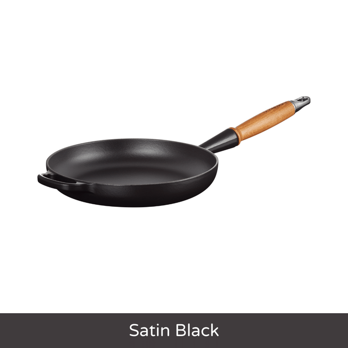 Cast Iron Frying Pan with Wooden Handle 28cm