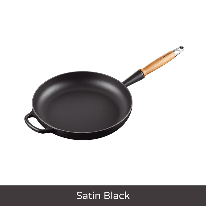 Cast Iron Frying Pan with Wooden Handle 28cm