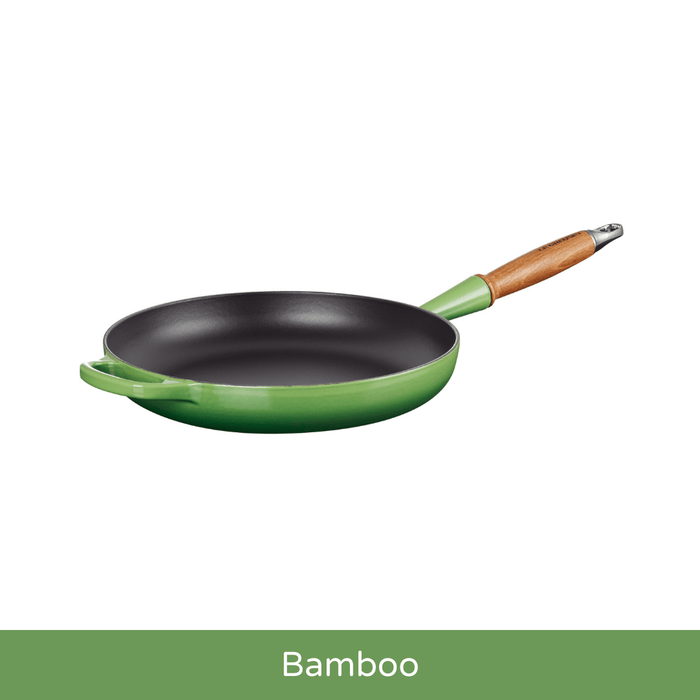 Cast Iron Frying Pan with Wooden Handle 28cm
