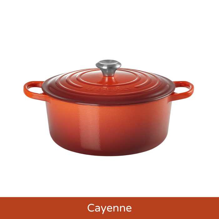 26cm Round Cast Iron Casserole/5.3 litres/Serves 5-6 people