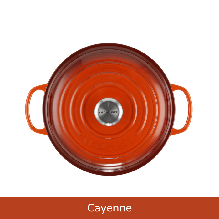 26cm Round Cast Iron Casserole/5.3 litres/Serves 5-6 people