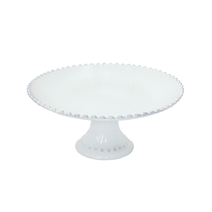 Pearl Cake Stand 28cm/White