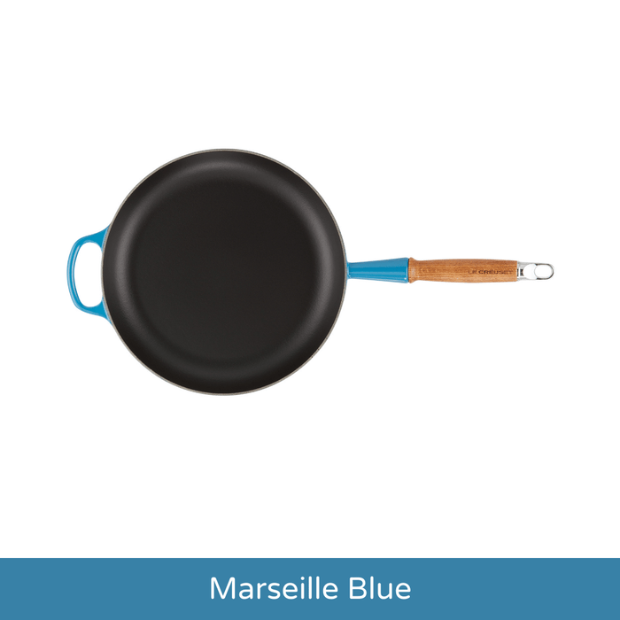 Cast Iron Frying Pan with Wooden Handle 28cm