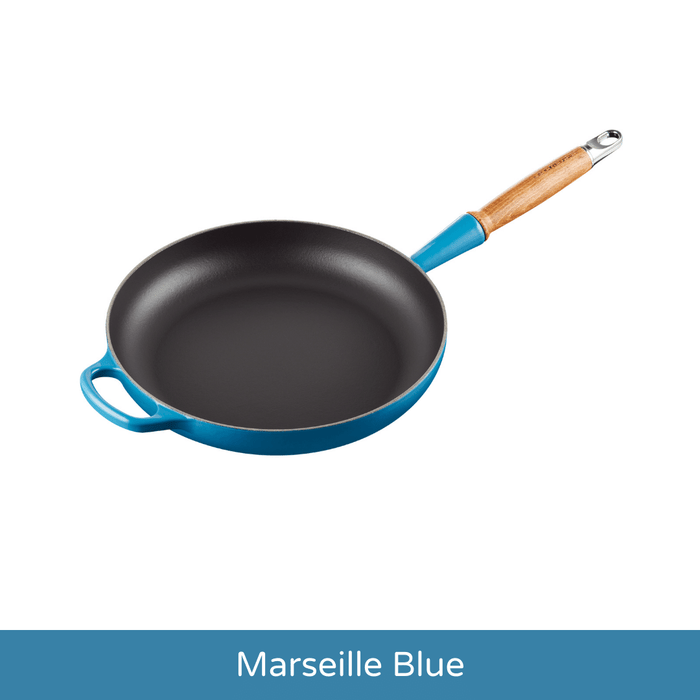 Cast Iron Frying Pan with Wooden Handle 28cm