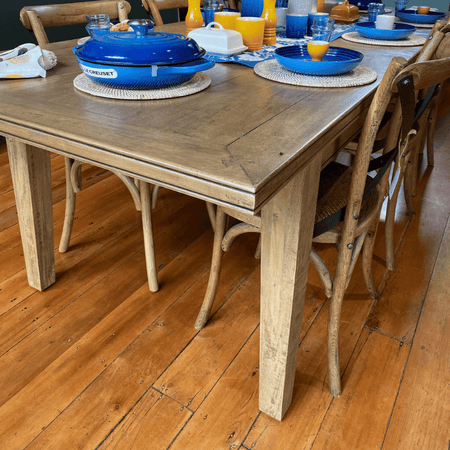 Dining Table/Extension 2.1 to 3.1 metres/Rustic Light Finish