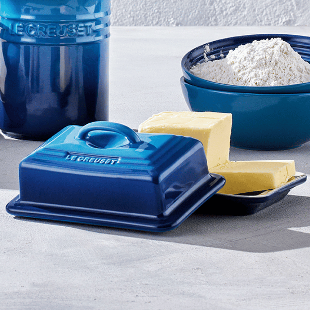 marseille le creuset blue butter dish