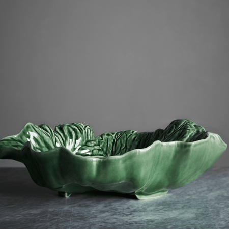 Cabbage Concave Leaf Bowl /Green