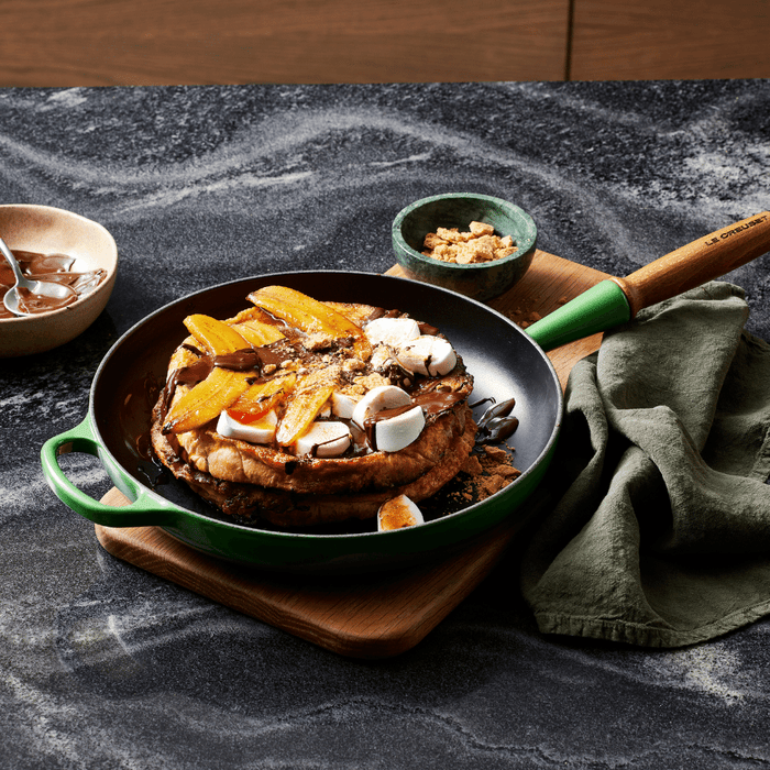 Cast Iron Frying Pan with Wooden Handle 28cm