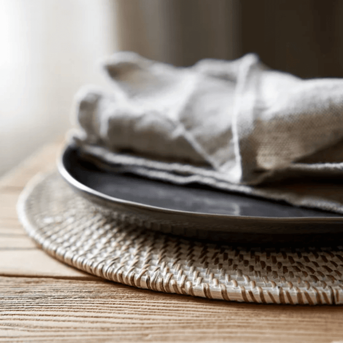 Rattan Placemats/White Wash/30cm diameter