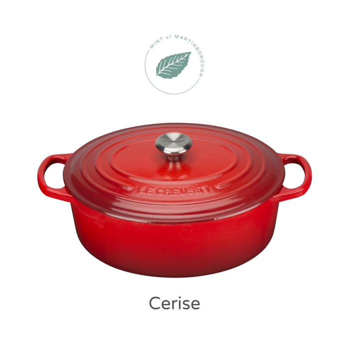 27cm Oval Cast Iron Casserole/4.1 litres/Serves 4-6