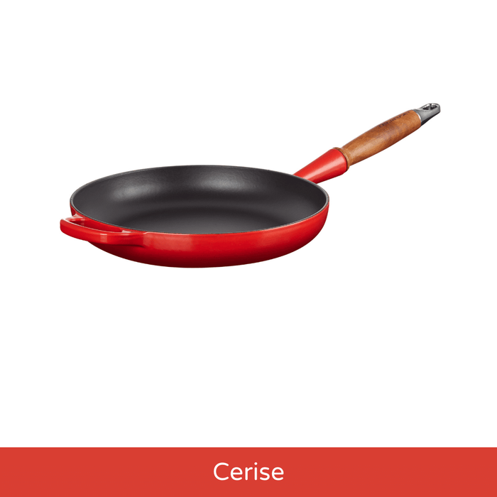 Cast Iron Frying Pan with Wooden Handle 28cm