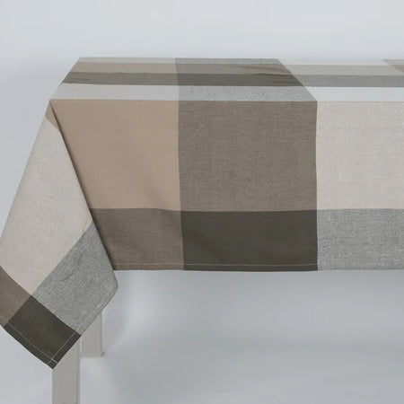 Giant Check Tablecloth/ Olive