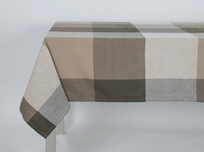 Giant Check Tablecloth/ Olive