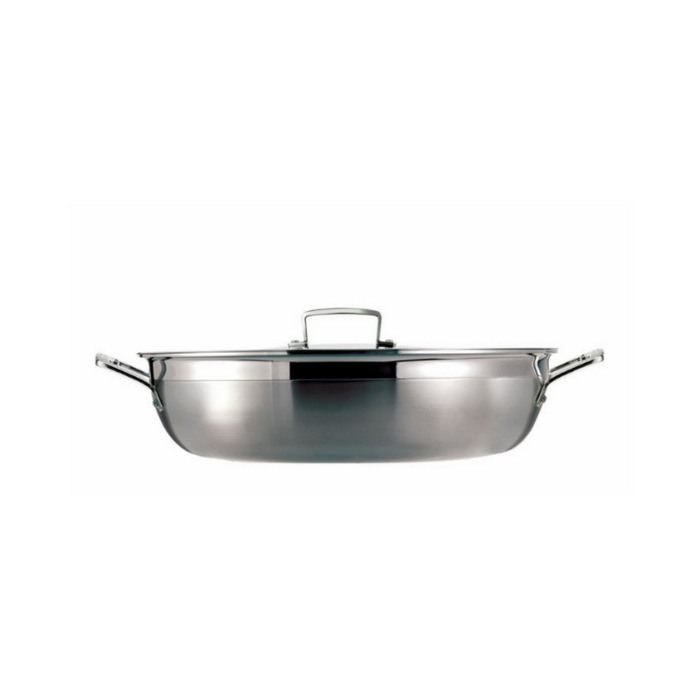 Shallow Casserole - Fry Pan with Lid/3-ply Stainless Steel/3.5 litres