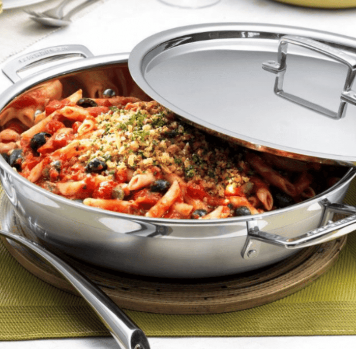 Shallow Casserole - Fry Pan with Lid/3-ply Stainless Steel/3.5 litres