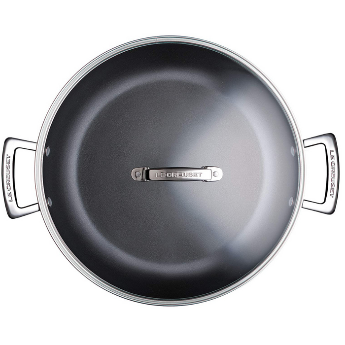 Toughened Non-Stick Shallow Casserole with Glass Lid