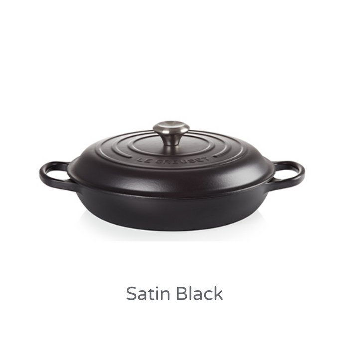 30cm Shallow Cast Iron Casserole/3.2 litres/Serves 3-4 people