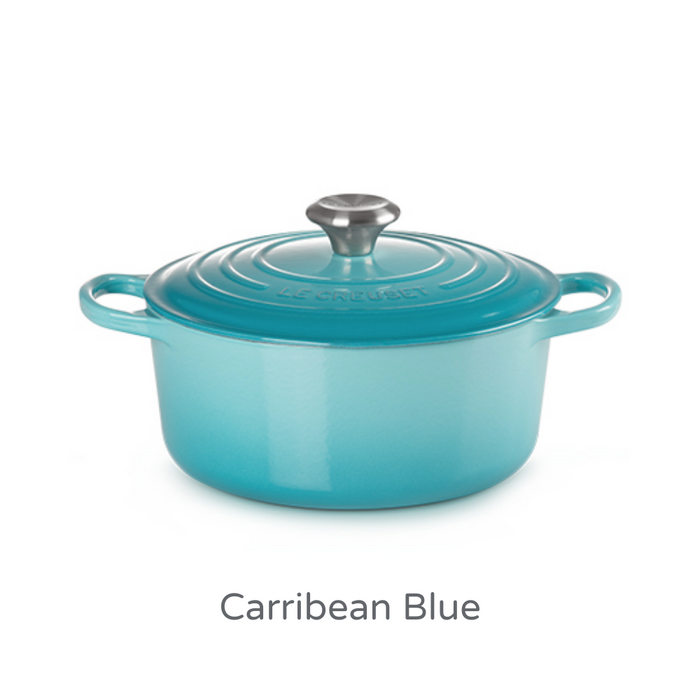 22cm Round Cast Iron Casserole/3.3 litres/Serves 3-4
