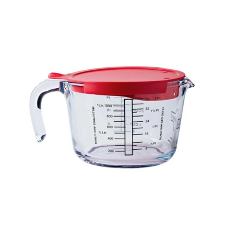 Glass Measuring Jug with lid/1 Litre