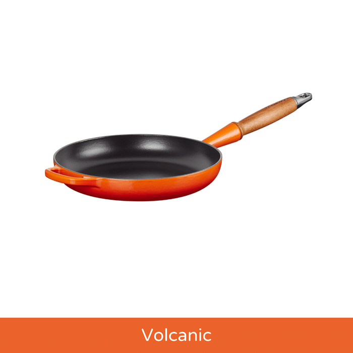 Cast Iron Frying Pan with Wooden Handle 28cm