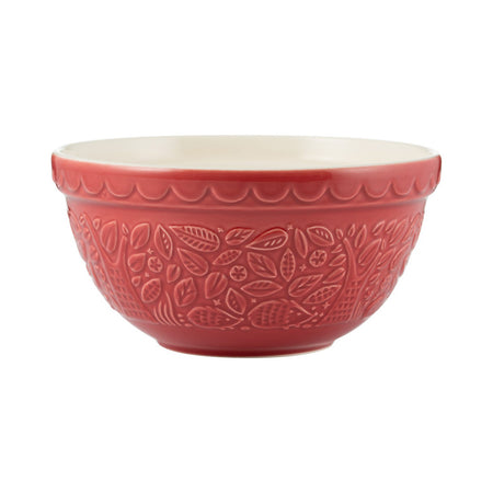 Hedgehog 'In the Forest' Mixing Bowl/Burgundy Red - 21cm