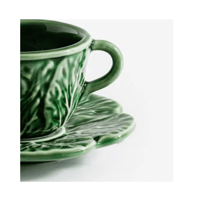 Cabbageware Espresso Cup and Saucer/Green