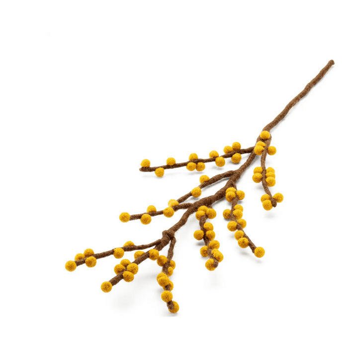 Felted Wool Branches with Berries/Red or Yellow