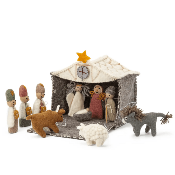 Felted Wool Nativity Scene