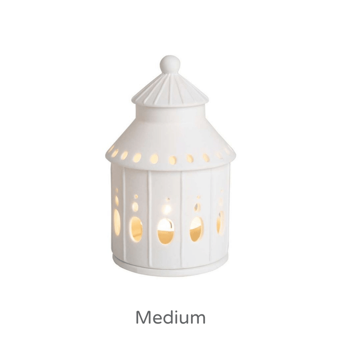 Porcelain Pergoda Tea Light House/Three Sizes