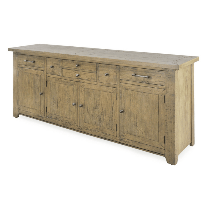 Large Solid Timber Sideboard - Buffet /Rustic Light Finish/2.16 metres wide