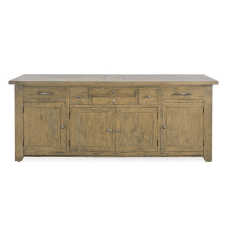Large Solid Timber Sideboard - Buffet /Rustic Light Finish/2.16 metres wide