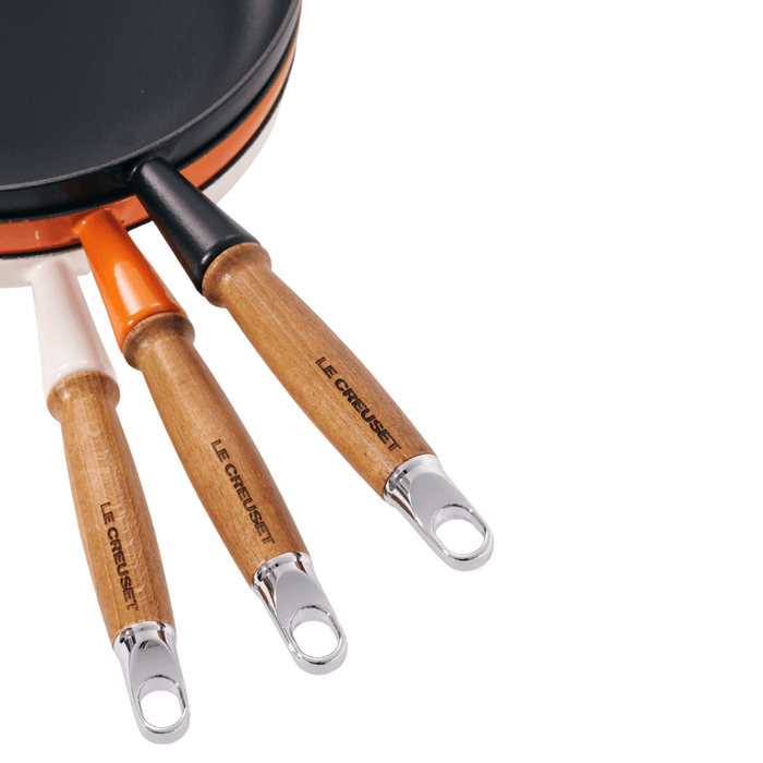 Le Creuset Cast Iron Frying Pan with Wooden Handle 28cm - Moore Wilson's