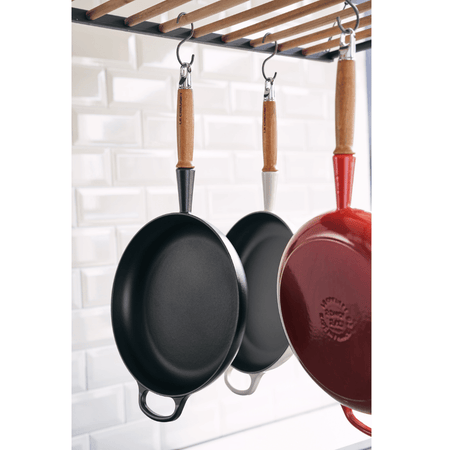 Cast Iron Frying Pan with Wooden Handle 28cm