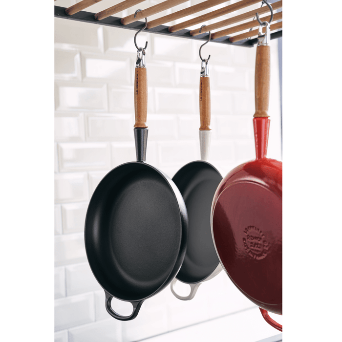 Cast Iron Frying Pan with Wooden Handle 24cm