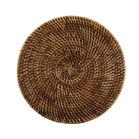 Rattan Placemats/Antique Brown/30cm diameter