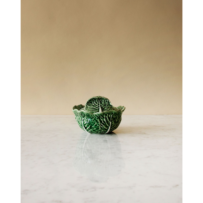 Cabbageware Tureen with Lid/Green