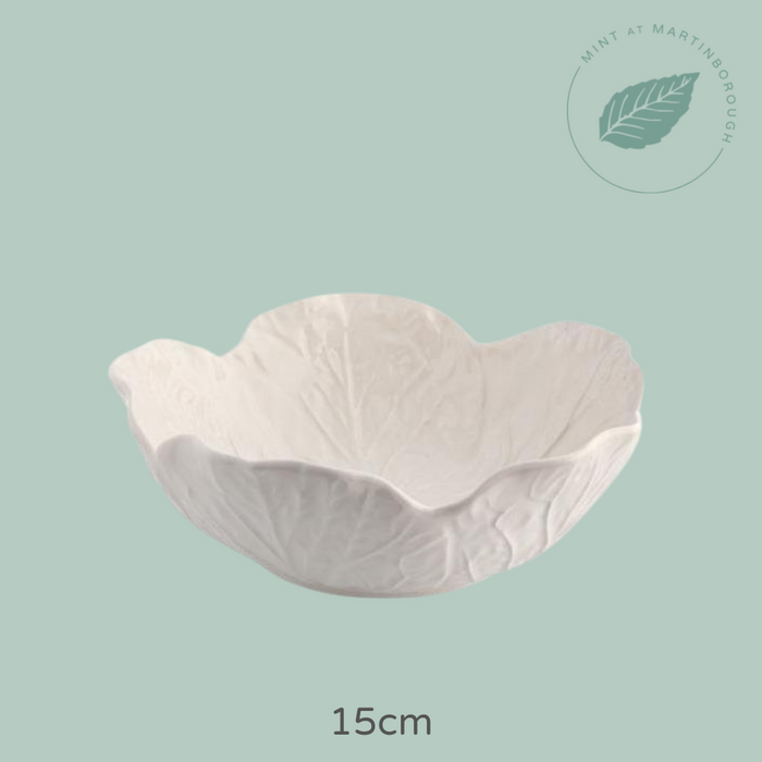 Cabbageware Bowl/12cm, 15cm, 17.5cm or 22cm diameter/Cream