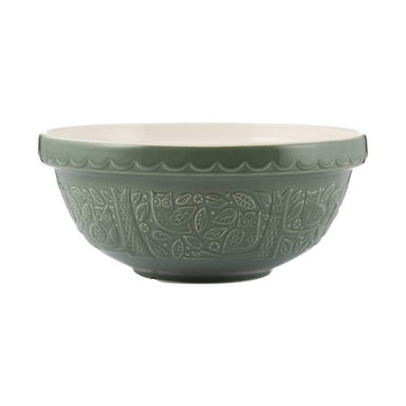 Owl 'In the Forest' Mixing Bowl/Deep Green - 26cm