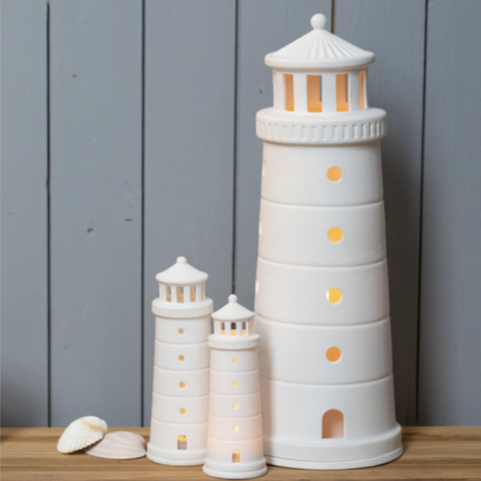 Porcelain Lighthouses/Three Sizes Available